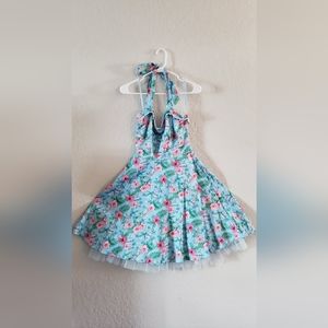 Hot Topic Blue Tiki Swing Dress